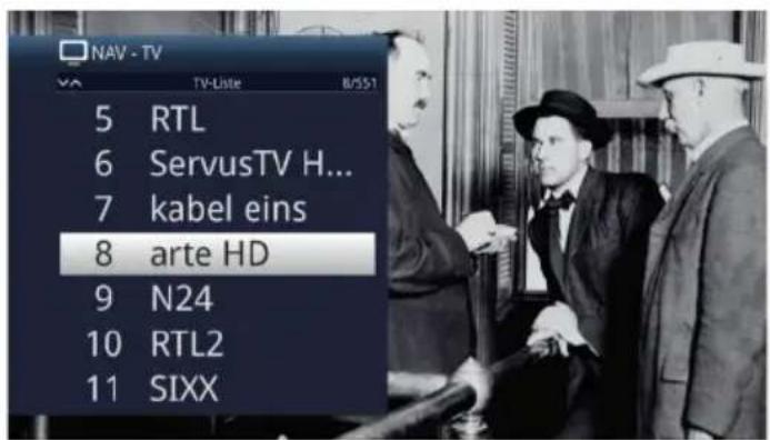 TECHNISAT Technistar S6 - Using the navigator (channel list) - 1