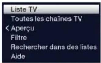 TECHNISAT Technistar S6 - Sélection d'une liste - 1