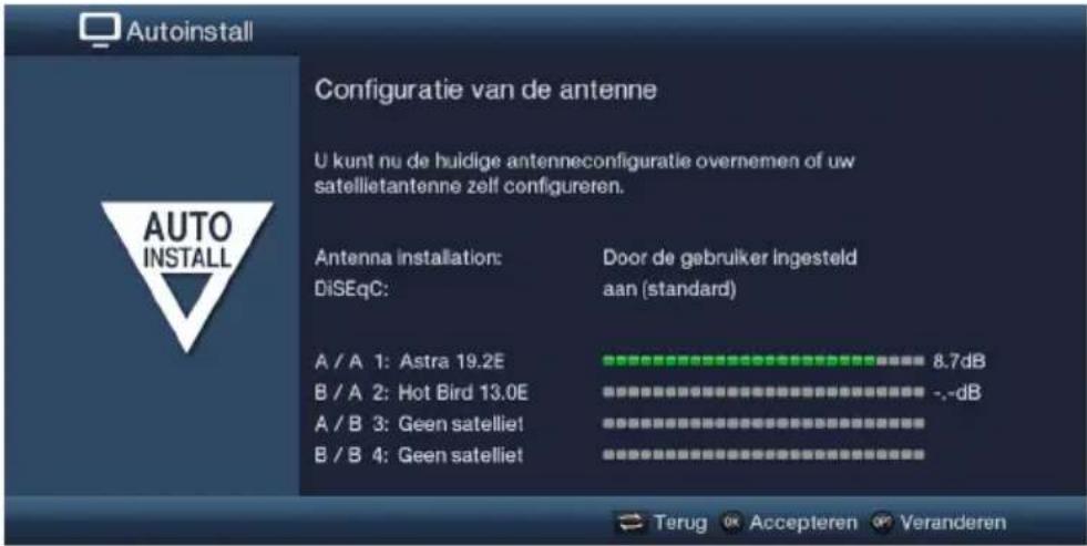 TECHNISAT Technistar S6 - Configuratie van de antennae - 1