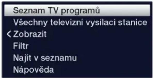 TECHNISAT Technistar S6 - Volba nabídky - 1