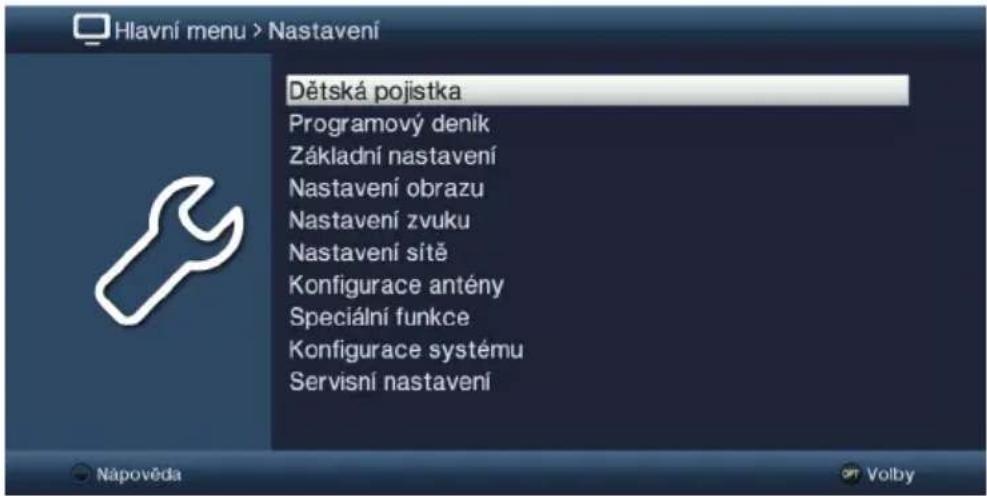 TECHNISAT Technistar S6 - Vyvolání hlavního menu a navigace v menu - 3