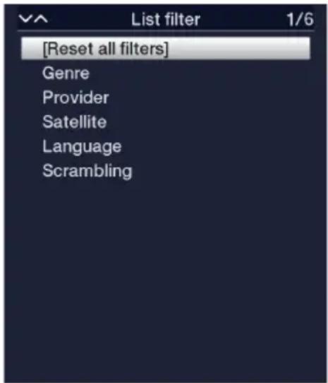 TECHNISAT Technistar S6 - Option selection - 3