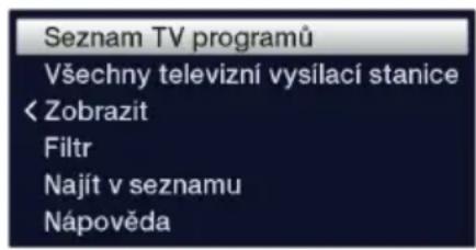 TECHNISAT Technistar S6 - Volba możnosti – općné volba - 1