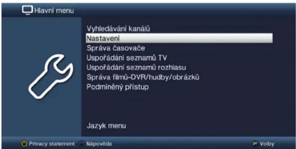 TECHNISAT Technistar S6 - Vyvolání hlavního menu a navigace v menu - 2