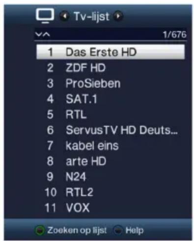 TECHNISAT Technistar S6 - Met behulp van de navigator (programmaijst) - 1