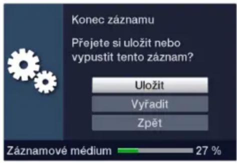 TECHNISAT Technistar S6 - Manuelí ukončeni nahrávání - 1