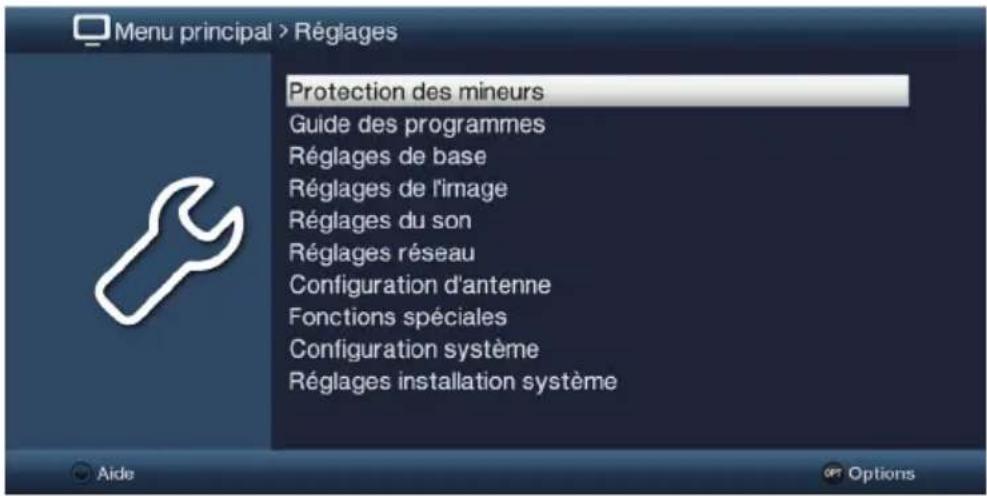 TECHNISAT Technistar S6 - Accès au menu principal et navigation dans les menus - 3