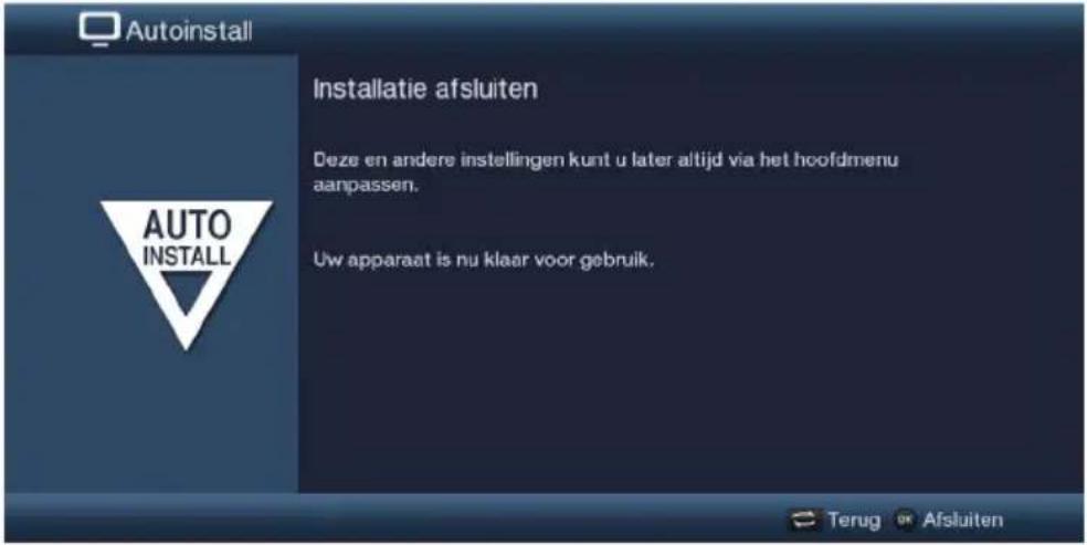 TECHNISAT Technistar S6 - De installmentassistant afsluiten - 1