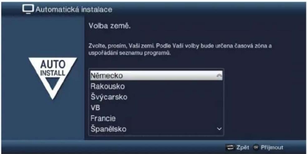 TECHNISAT Technistar S6 - Nastavení země - 1