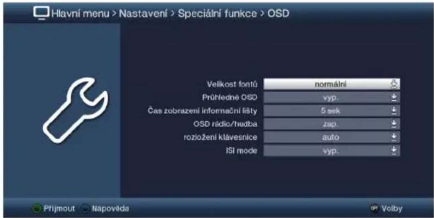 TECHNISAT Technistar S6 - Nabídka voleb - funkéri - 1
