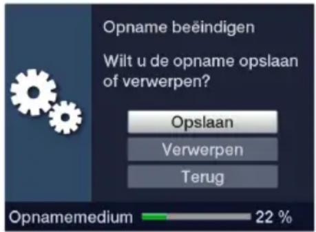 TECHNISAT Technistar S6 - Opnemen handmatig beeindigen - 1