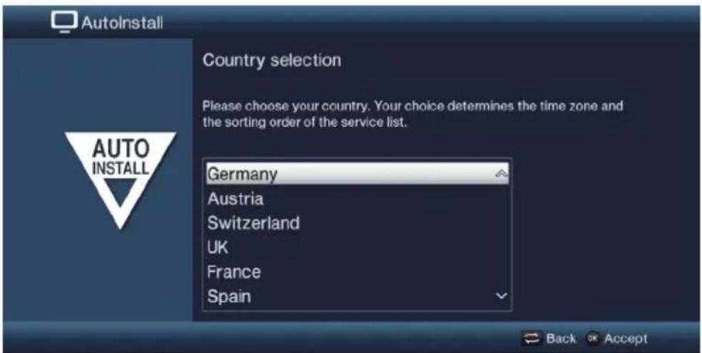TECHNISAT Technistar S6 - Country selection - 1