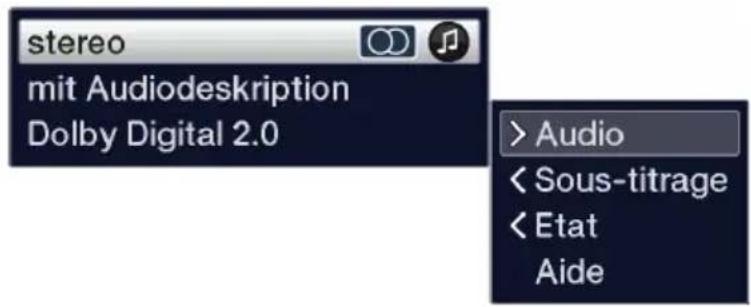 TECHNISAT Technistar S6 - Sélection d'une autre langue/option audio - 3