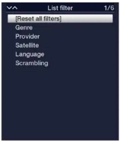 TECHNISAT Technistar S6 - Filter - 1
