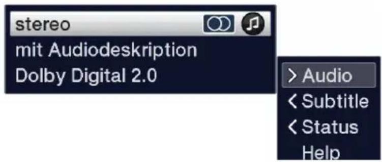 TECHNISAT Technistar S6 - Selection of another language / sound option - 3