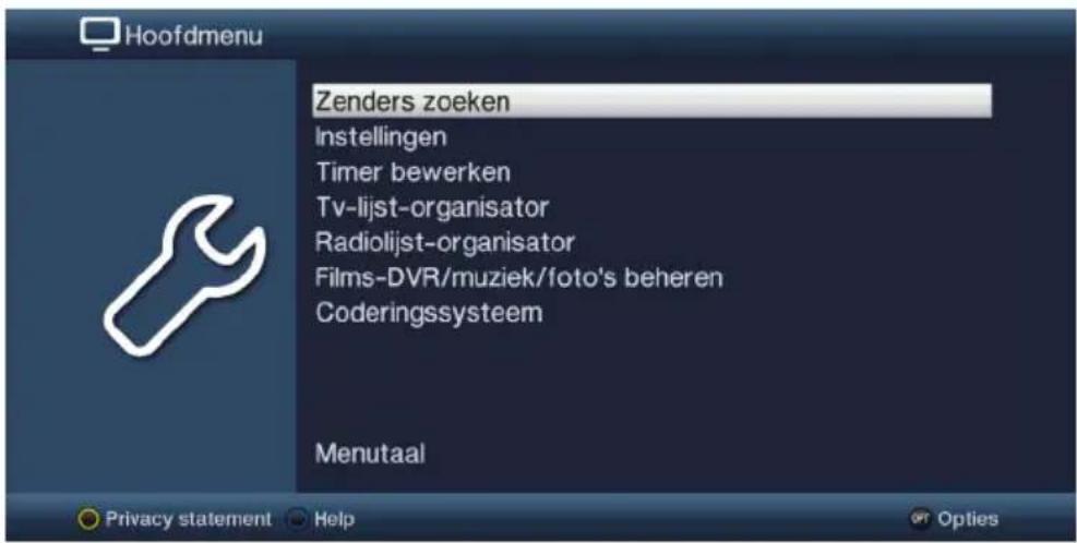 TECHNISAT Technistar S6 - Het hoofdmenu opvragen en door de menu's navigeren - 1