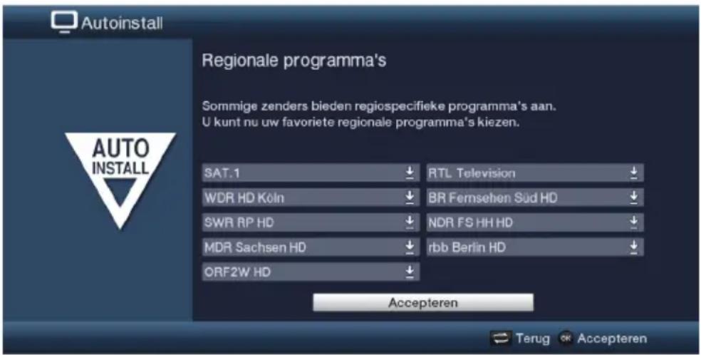 TECHNISAT Technistar S6 - Regionaleprogramma's - 1