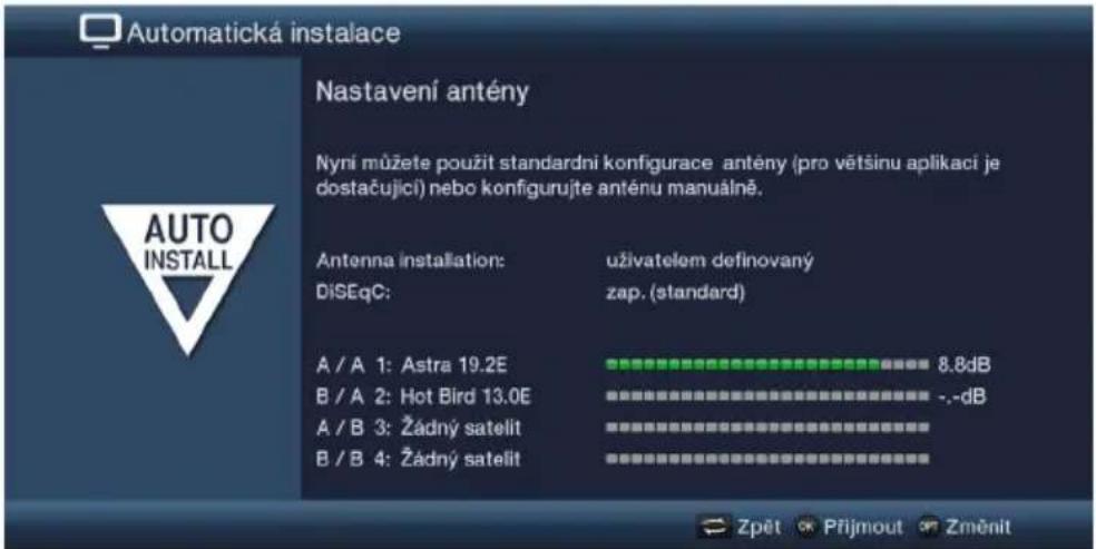 TECHNISAT Technistar S6 - Konfigurace anteny - 1