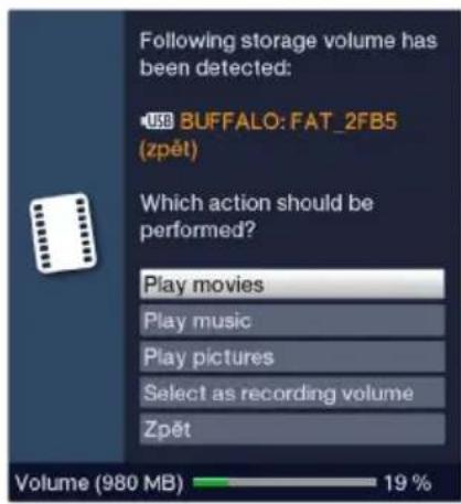 TECHNISAT Technistar S6 - Volba záznamového media - 1