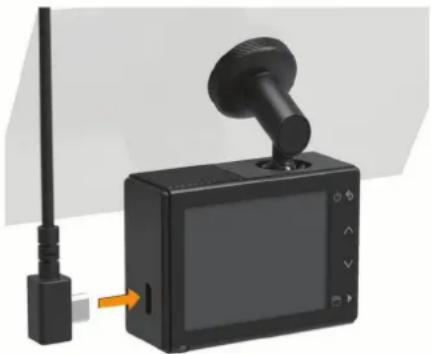 GARMIN Dash Cam 66W - Raccordement de l'appareil à l'alimentation du vehicule - 1