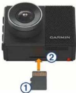 GARMIN Dash Cam 66W - Installation d'une carte mémoire - 1