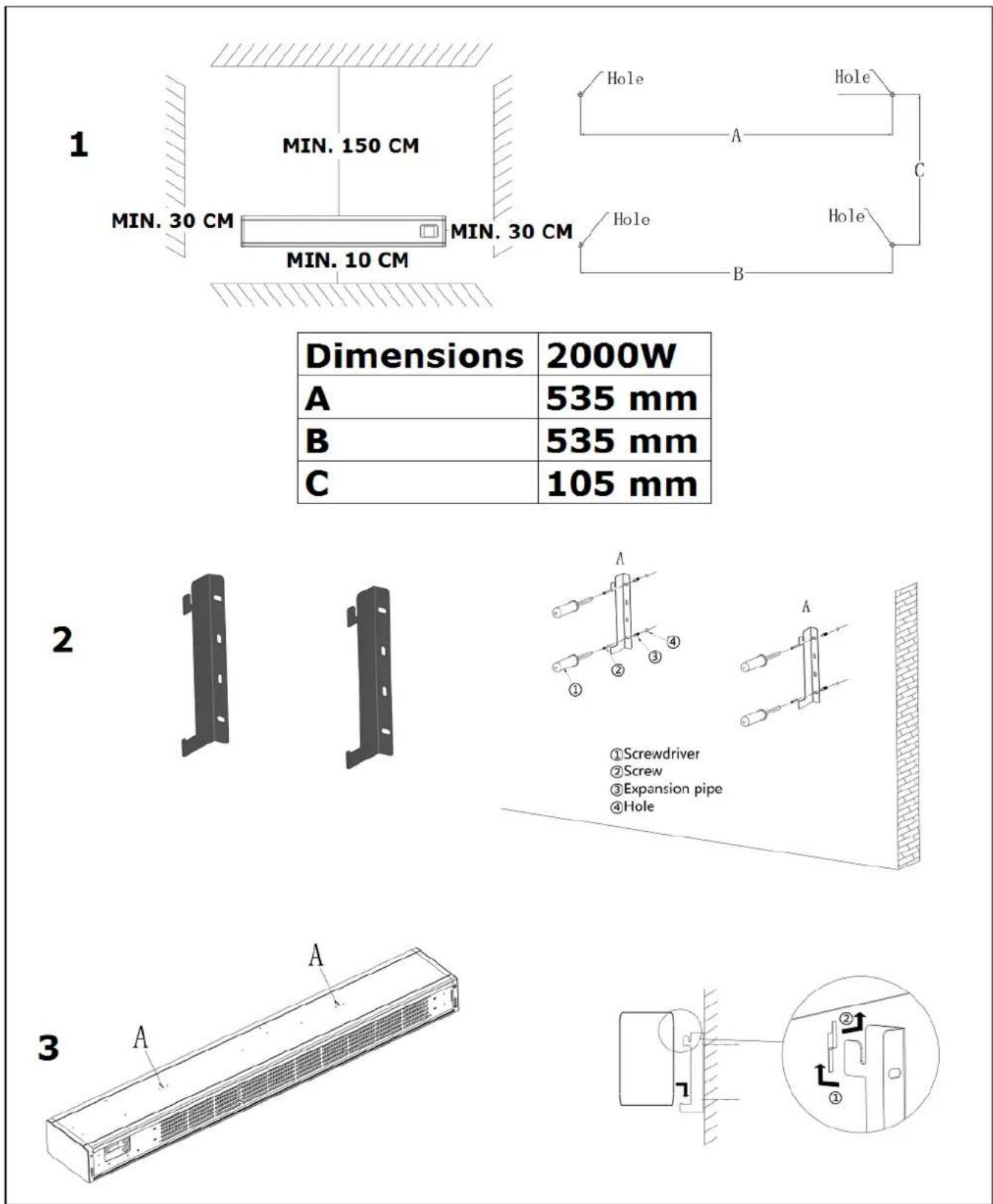 Eurom Alutherm Baseboard WiFi - Instalare - 1