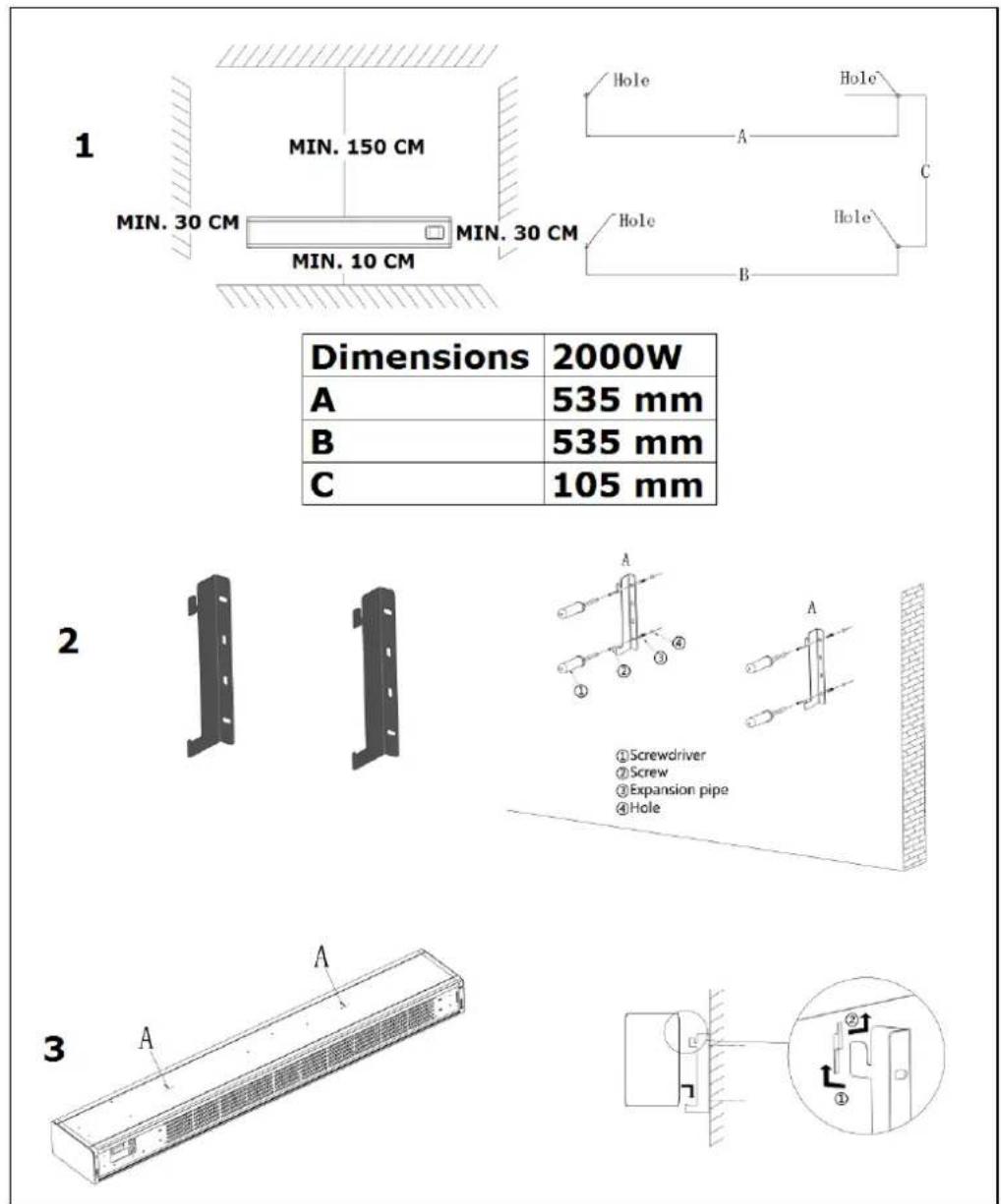 Eurom Alutherm Baseboard WiFi - Installation - 1