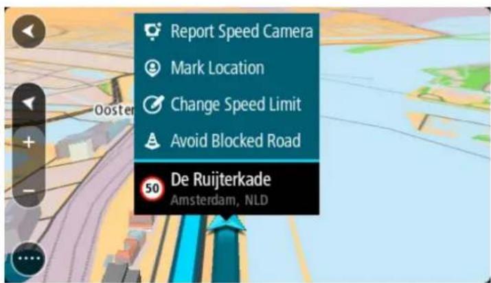 TOMTOM GO Premium 5 - Créer un rapport de modification de carte à partir d'un emplacement marqué - 1
