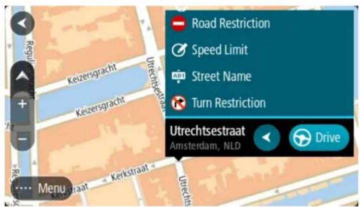 TOMTOM GO Premium 5 - Créer un rapport de modification de carte à partir d'un emplacement marqué - 2