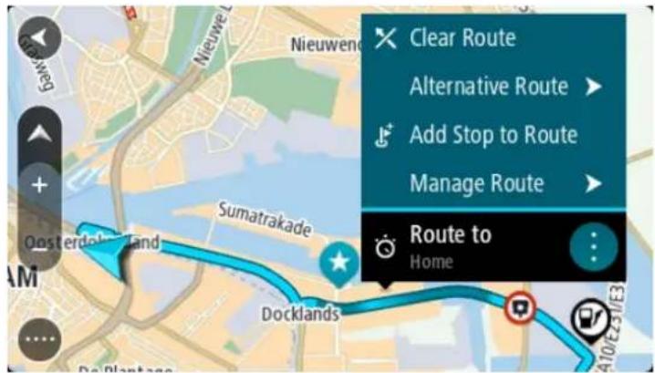 TOMTOM GO Premium 5 - Ajouter un arrêt à un parcours enregistré à l'aide de la carte - 1