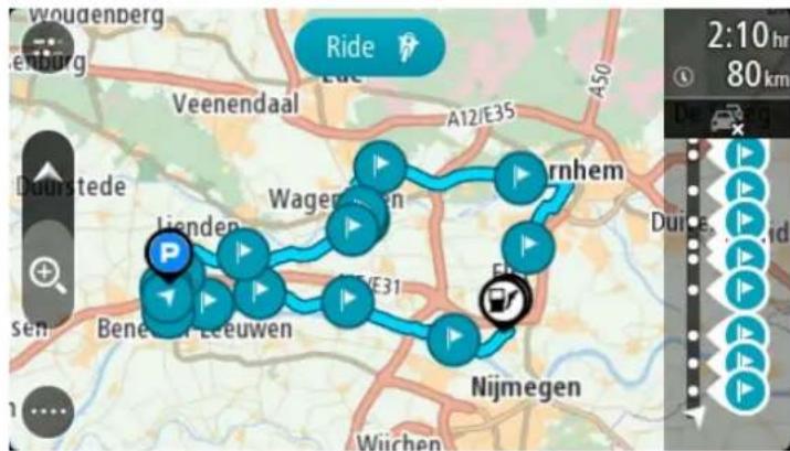 TOMTOM GO Premium 5 - Se rendre à un arrêt d'un parcours enregistré - 1