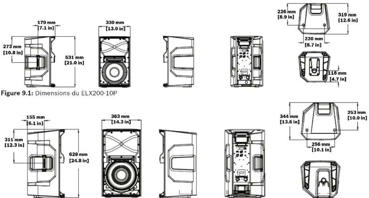 ELECTRO-VOICE ELX20010P - Dimensions - 1