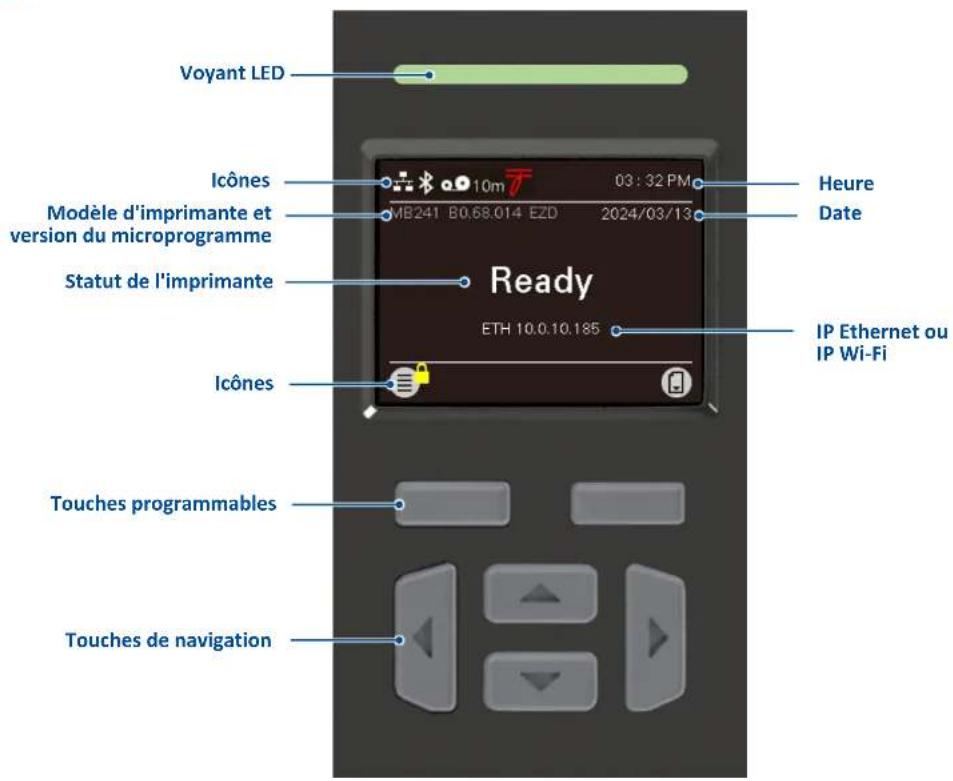 TSC MB240T - Contrôle de l'opérateur LCD - 1