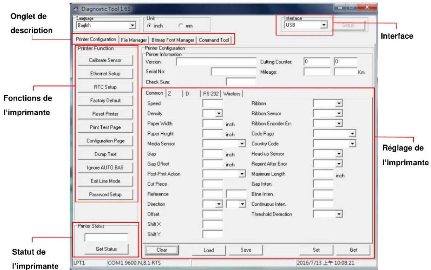 TSC TE200 - Lancer l'outil de diagnostic - 2