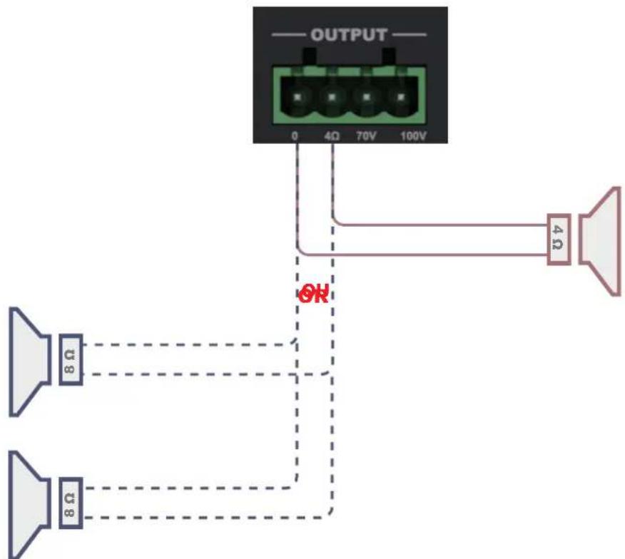 Audac COM108 - 1) Branchement des enceintes - 1
