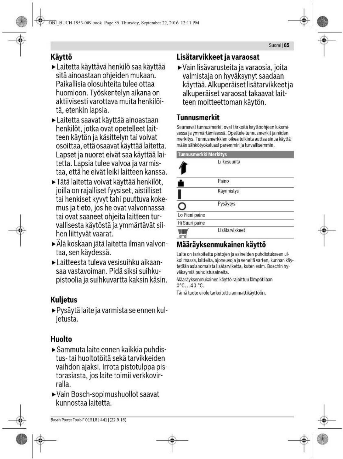 BOSCH AQT 1512+ - Suomi - 1