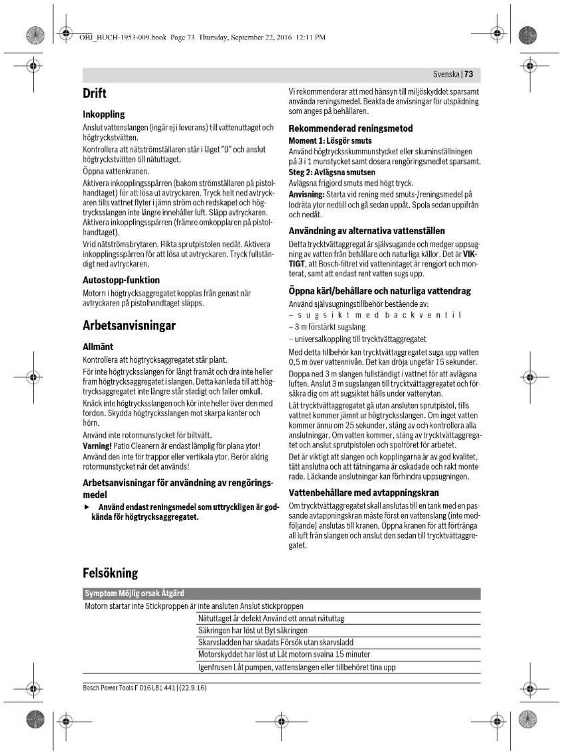 BOSCH AQT 1512+ - För din säkerhet - 4