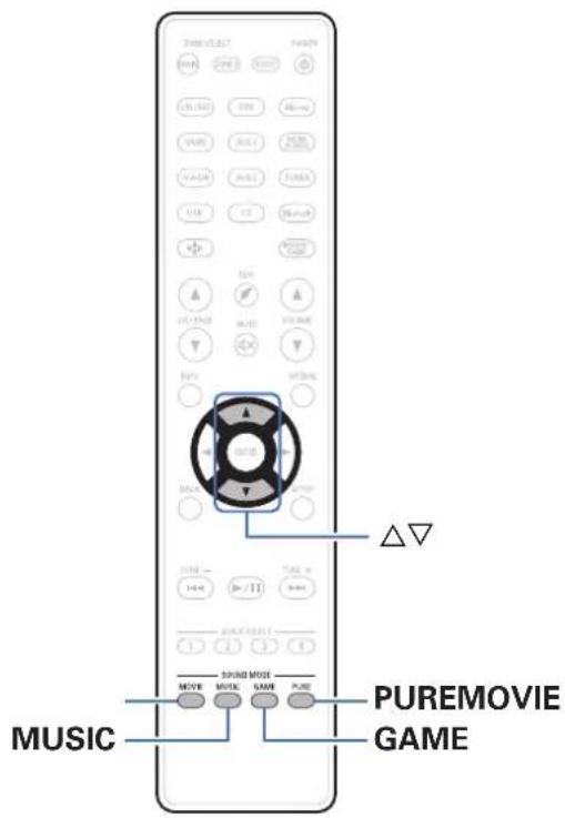 DENON AVRX3400H - Sélection d'un mode d'écoute - 1