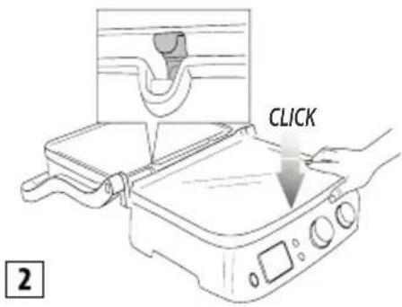 DELONGHI Livenza CGH 1030D - Insérer les plaques de cuisson - 2