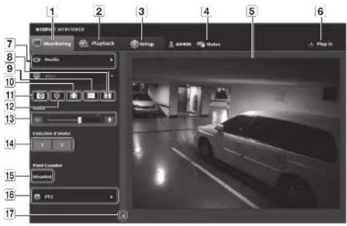 Hanwha XNP6370RH - UTILISATION DE L'ÉCRAN DIRECT (VISUALISEUR AVEC PLUG-IN) - 1