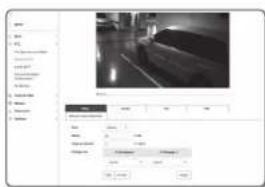 Hanwha XNP6370RH - Pour configurer les réglages de swing - 1