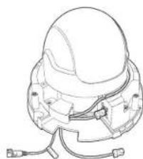 Hanwha XND6085 - Branchement du cable d'alimentation et du cable LAN - 3