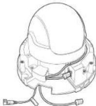 Hanwha XND6085 - Branchement du cable d'alimentation et du cable LAN - 3