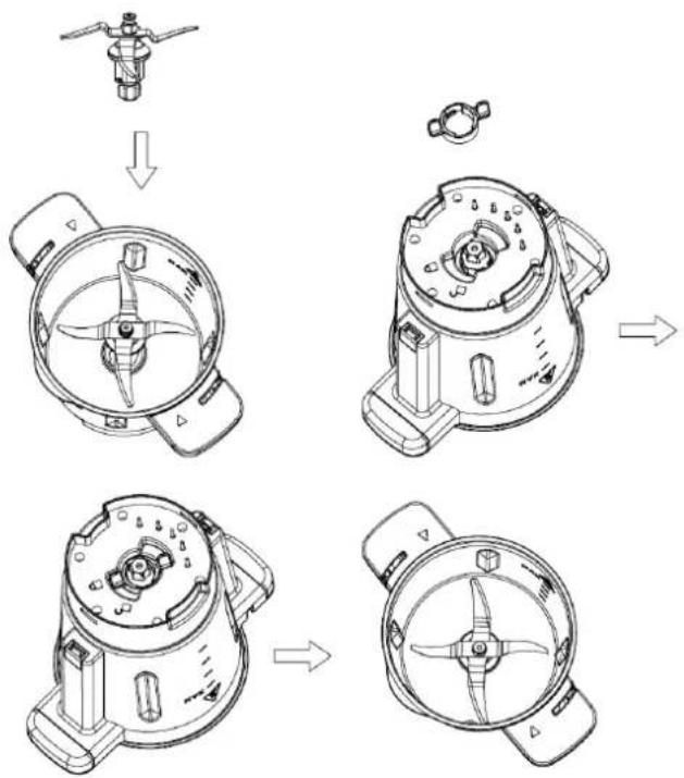 ROTEL U448CH1 - Inserting the multiblade - 1