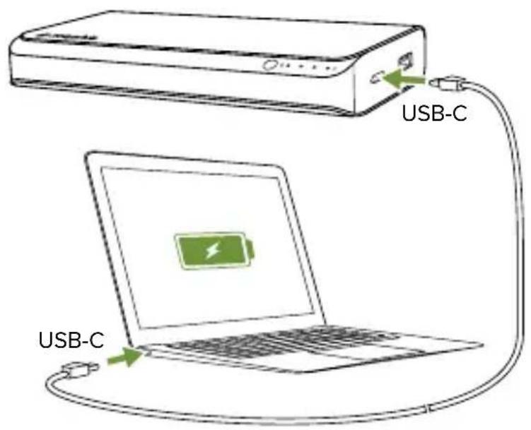 Mophie powerstation USBC XXL - USB-C ile donatılmış dizüstü bilgisayarların şarj edilmesi: - 1