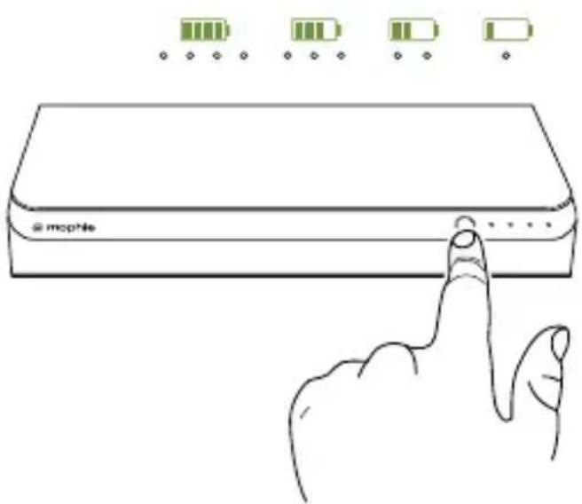 Mophie powerstation USBC XXL - Checking your powerstation USB-C XXL battery's charging status - 1