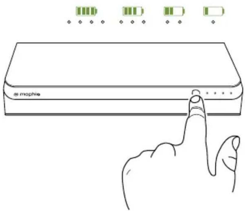 Mophie powerstation USBC XXL - powerstation USB-C XXL pilin şarj durumunun kontrol edilmesi - 1