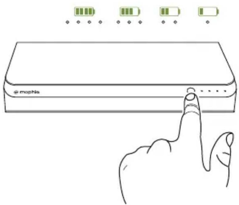 Mophie powerstation USBC XXL - Cómo comprobar el estado de carga de su batería powerstation USB-C XXL - 1