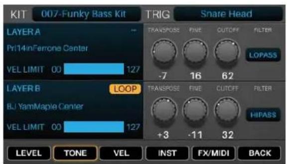 ALESIS Strike - Pour modifier les paramètres de voix : - 3