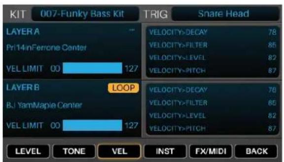 ALESIS Strike - Pour modifier les paramètres de voix : - 4